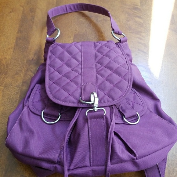Quilted Purple Backpack - Picture 6 of 12